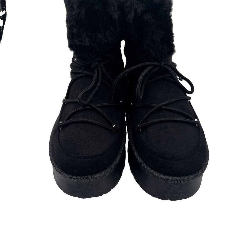 TAXI Women’s Moon Boots Faux Fur Winter Snow Boots Size 7.5 NEW - Picture 3 of 9